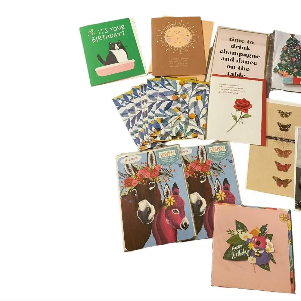 Bundle of 27 Minted Hallmark & Other Greeting Cards - New